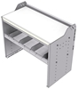 18-3830-1W Workbench 34.5"Wide x 18.5"Deep x 30"high with 1 standard divider shelf and a 1.5" thick hardwood worktop