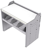 18-3830-3W Workbench 34.5"Wide x 18.5"Deep x 30"high with 1 high divider shelf and a 1.5" thick hardwood worktop