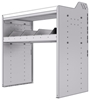 18-3836-3W Workbench 34.5"Wide x 18.5"Deep x 36"high with 1 high divider shelf and a 1.5" thick hardwood worktop