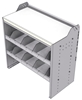 18-3836-4W Workbench 34.5"Wide x 18.5"Deep x 36"high with 2 high divider shelves and a 1.5" thick hardwood worktop