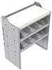 18-3842-4W Workbench 34.5"Wide x 18.5"Deep x 42"high with 2 high divider shelves and a 1.5" thick hardwood worktop