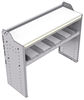 18-4536-1W Workbench 43"Wide x 15.5"Deep x 36"high with 1 standard divider shelf and a 1.5" thick hardwood worktop