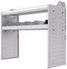 18-4536-3W Workbench 43"Wide x 15.5"Deep x 36"high with 1 high divider shelf and a 1.5" thick hardwood worktop
