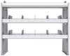 18-4536-4W Workbench 43"Wide x 15.5"Deep x 36"high with 2 high divider shelves and a 1.5" thick hardwood worktop