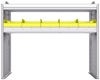 18-4536-5W Workbench 43"Wide x 15.5"Deep x 36"high with 1 bin shelf and a 1.5" thick hardwood worktop