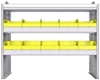 18-4536-6W Workbench 43"Wide x 15.5"Deep x 36"high with 2 bin shelves and a 1.5" thick hardwood worktop