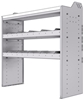 18-4542-2W Workbench 43"Wide x 15.5"Deep x 42"high with 2 standard divider shelves and a 1.5" thick hardwood worktop