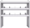 18-4542-4W Workbench 43"Wide x 15.5"Deep x 42"high with 2 high divider shelves and a 1.5" thick hardwood worktop