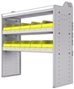 18-4542-6W Workbench 43"Wide x 15.5"Deep x 42"high with 2 bin shelves and a 1.5" thick hardwood worktop