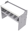 18-4830-3W Workbench 43"Wide x 18.5"Deep x 30"high with 1 high divider shelf and a 1.5" thick hardwood worktop