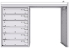 18-4830-LD Workbench 43"Wide x 18.5"Deep x 30"high with a 6 Drawer unit on Left hand side