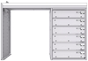 18-4830-RD Workbench 43"Wide x 18.5"Deep x 30"high with a 6 Drawer unit on Right hand side