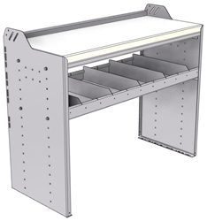 18-4836-1W Workbench 43"Wide x 18.5"Deep x 36"high with 1 standard divider shelf and a 1.5" thick hardwood worktop