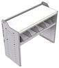 18-4836-3W Workbench 43"Wide x 18.5"Deep x 36"high with 1 high divider shelf and a 1.5" thick hardwood worktop