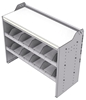 18-4836-4W Workbench 43"Wide x 18.5"Deep x 36"high with 2 high divider shelves and a 1.5" thick hardwood worktop