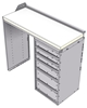 18-4836-RD Workbench 43"Wide x 18.5"Deep x 36"high with a 6 Drawer unit on Right hand side
