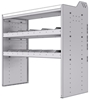 18-4842-2W Workbench 43"Wide x 18.5"Deep x 42"high with 2 standard divider shelves and a 1.5" thick hardwood worktop