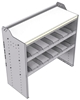 18-4842-2W Workbench 43"Wide x 18.5"Deep x 42"high with 2 standard divider shelves and a 1.5" thick hardwood worktop