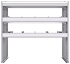 18-4842-2W Workbench 43"Wide x 18.5"Deep x 42"high with 2 standard divider shelves and a 1.5" thick hardwood worktop