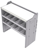 18-4842-4W Workbench 43"Wide x 18.5"Deep x 42"high with 2 high divider shelves and a 1.5" thick hardwood worktop