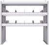 18-4842-4W Workbench 43"Wide x 18.5"Deep x 42"high with 2 high divider shelves and a 1.5" thick hardwood worktop