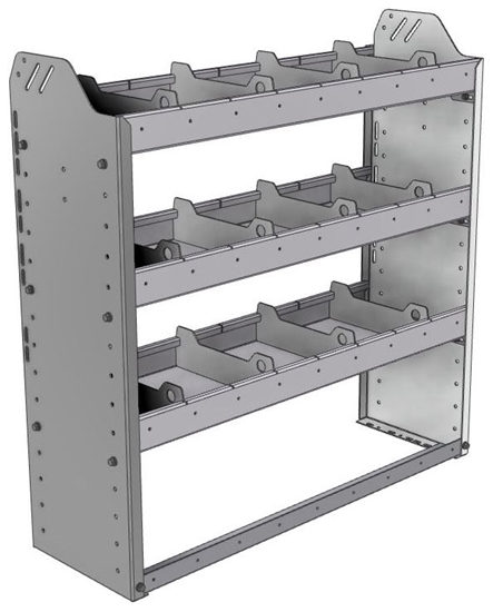 20-3136-3 Square back shelf unit 36"Wide x 11.5"Deep x 36"High with 3 shelves