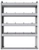 20-3148-4 Square back shelf unit 36"Wide x 11.5"Deep x 48"High with 4 shelves