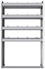 20-3158-4 Square back shelf unit 36"Wide x 11.5"Deep x 58"High with 4 shelves