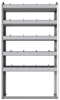 20-3163-5 Square back shelf unit 36"Wide x 11.5"Deep x 63"High with 5 shelves