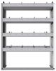 20-3348-4 Square back shelf unit 36"Wide x 13.5"Deep x 48"High with 4 shelves