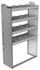 20-3358-4 Square back shelf unit 36"Wide x 13.5"Deep x 58"High with 4 shelves