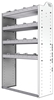 20-3358-4 Square back shelf unit 36"Wide x 13.5"Deep x 58"High with 4 shelves