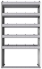 20-3363-5 Square back shelf unit 36"Wide x 13.5"Deep x 63"High with 5 shelves