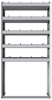 20-3372-5 Square back shelf unit 36"Wide x 13.5"Deep x 72"High with 5 shelves