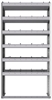 20-3372-6 Square back shelf unit 36"Wide x 13.5"Deep x 72"High with 6 shelves