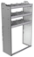 20-3558-3 Square back shelf unit 36"Wide x 15.5"Deep x 58"High with 3 shelves
