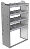 20-3558-4 Square back shelf unit 36"Wide x 15.5"Deep x 58"High with 4 shelves