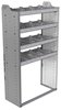 20-3563-4 Square back shelf unit 36"Wide x 15.5"Deep x 63"High with 4 shelves