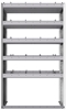20-3563-5 Square back shelf unit 36"Wide x 15.5"Deep x 63"High with 5 shelves