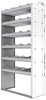 20-3572-6 Square back shelf unit 36"Wide x 15.5"Deep x 72"High with 6 shelves