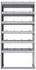 20-3572-6 Square back shelf unit 36"Wide x 15.5"Deep x 72"High with 6 shelves