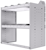 20-3836-2 Square back shelf unit 36"Wide x 18.5"Deep x 36"High with 2 shelves
