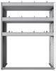 20-3848-3 Square back shelf unit 36"Wide x 18.5"Deep x 48"High with 3 shelves