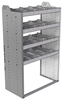 20-3858-4 Square back shelf unit 36"Wide x 18.5"Deep x 58"High with 4 shelves