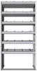 20-3872-6 Square back shelf unit 36"Wide x 18.5"Deep x 72"High with 6 shelves