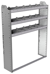 20-4158-3 Square back shelf unit 48"Wide x 11.5"Deep x 58"High with 3 shelves