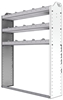 20-4158-3 Square back shelf unit 48"Wide x 11.5"Deep x 58"High with 3 shelves