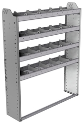 20-4158-4 Square back shelf unit 48"Wide x 11.5"Deep x 58"High with 4 shelves