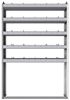 20-4172-5 Square back shelf unit 48"Wide x 11.5"Deep x 72"High with 5 shelves