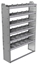 20-4372-6 Square back shelf unit 48"Wide x 13.5"Deep x 72"High with 6 shelves
